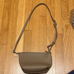 Melie Bianco Taupe Crossbody Bag Vegan Leather